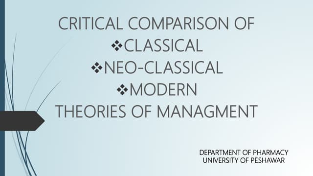 Management Theories