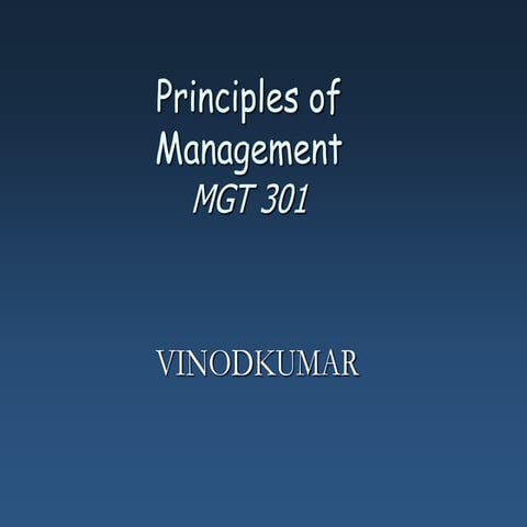 Managmnet as whole. A detailed presentation on management