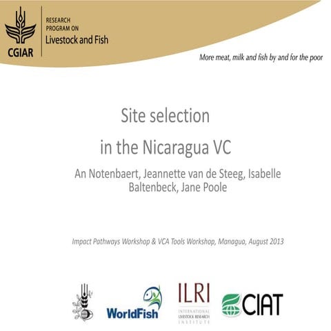 Managua sites selection Nicaragua