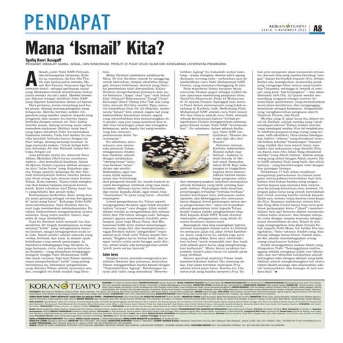 Mana ismail kita   koran tempo 5 nov 2011