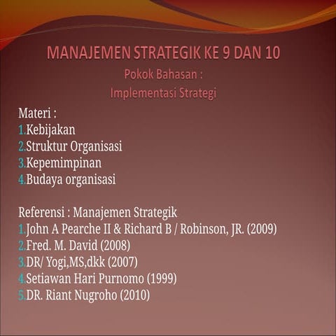 manajemen-strategik-ke-9-dan-10.Manajemen Strategippt