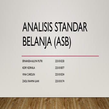 ASB dalam Perencanaan dan Penganggaran | PDF