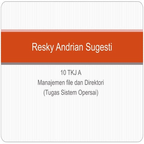 Manajemen file and user pada linux