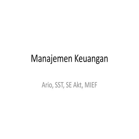 Manajemen keuangan.lecture 1 min