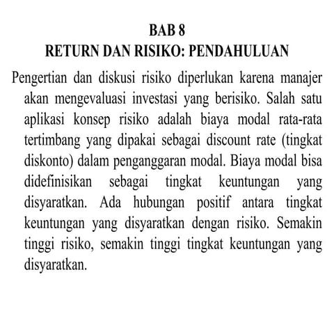 Manajemen keuangan bab 08
