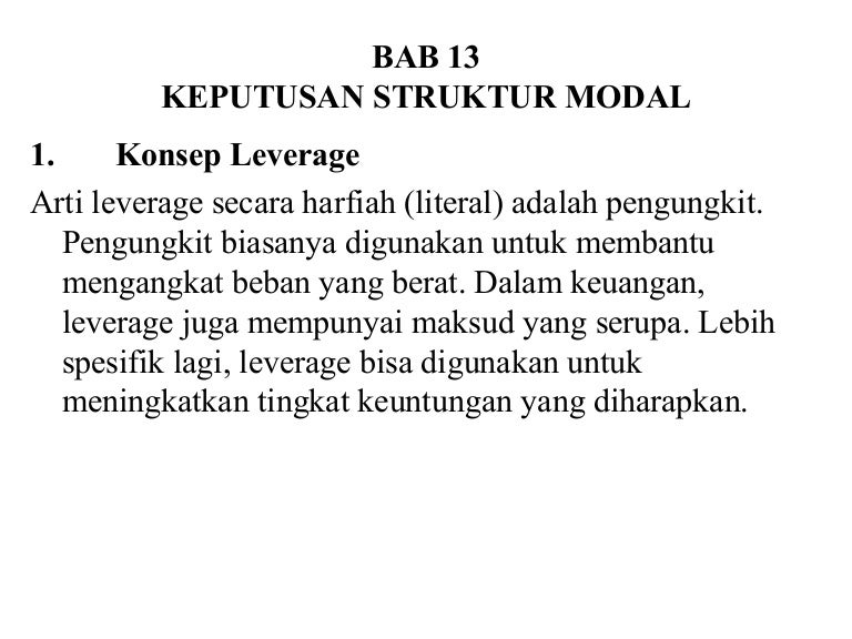 Manajemen Keuangan Bab 13