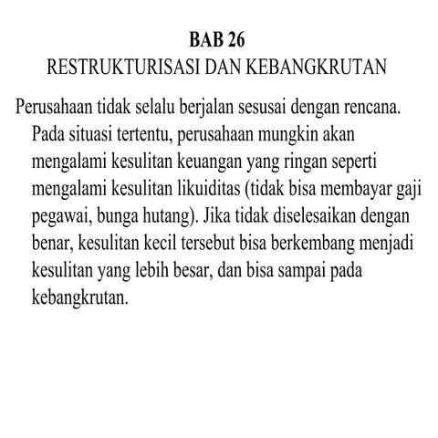 Manajemen keuangan bab 26