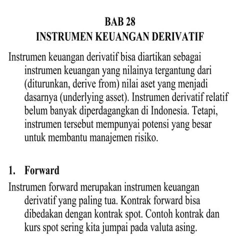 Manajemen keuangan bab 28