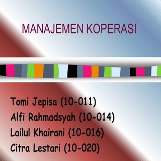 Powerpoint Manajemen koperasi