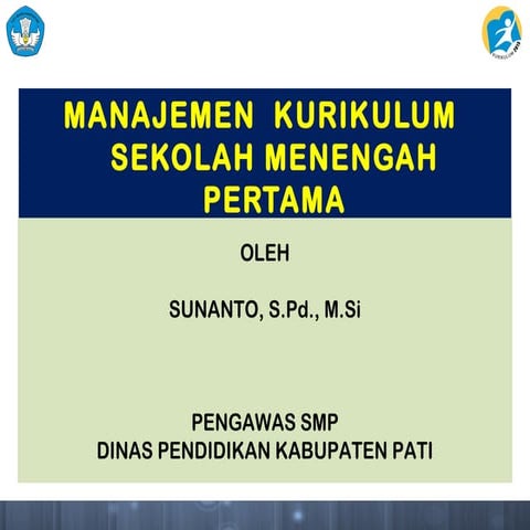 Manajemen Kurikulum 2013 SMP