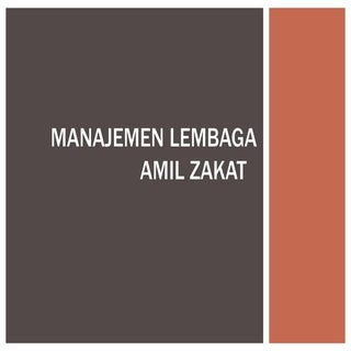 Manajemen lembaga amil zakat