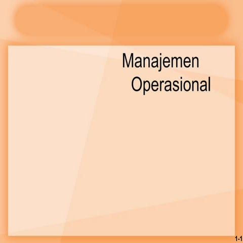 Manajemen operasional