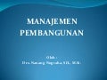 Manajemen pembangunan