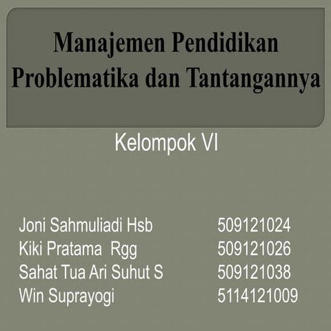 Manajemen pendidikan