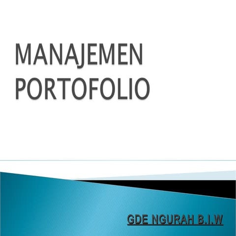 Manajemen portofolio