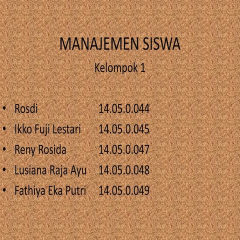 Manajemen siswa