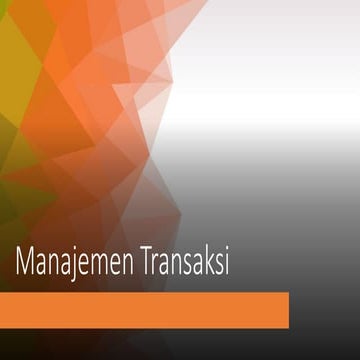 Transaction Management Database Advanced Pdf