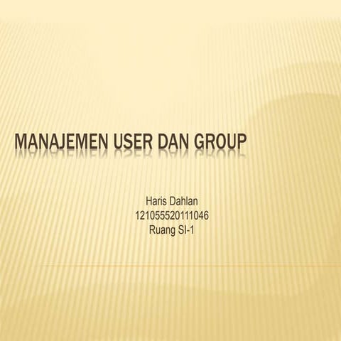 Manajemen user dan group