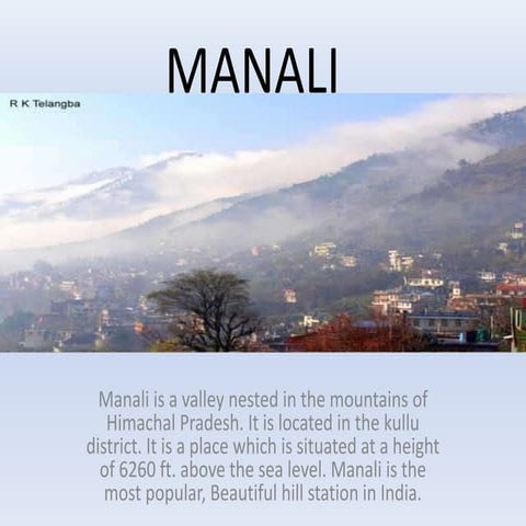 Presentation on Manali