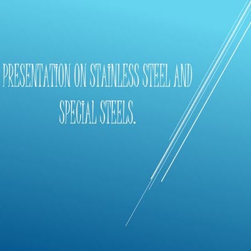 Stainless Steel and Special Steel