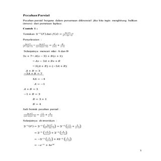 Pecahan Parsial dan Transform Lapla...
