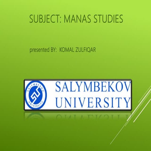 Manas studies presentation