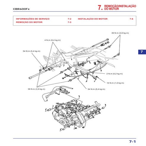 Manaul de serviço cbr600 f(2) (1998~2000) motor