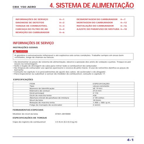 Manaul de serviço cbx150 aero (1988)   mskw1881 p alimenta
