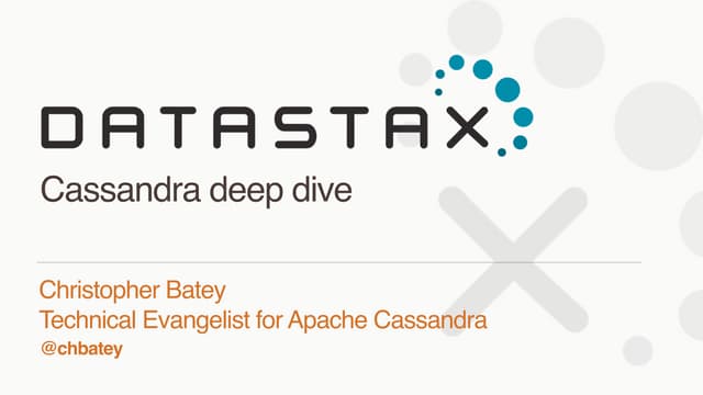 Manchester Hadoop User Group: Cassandra Intro