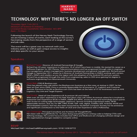 Manchester Harvey Nash Technology Event Invite