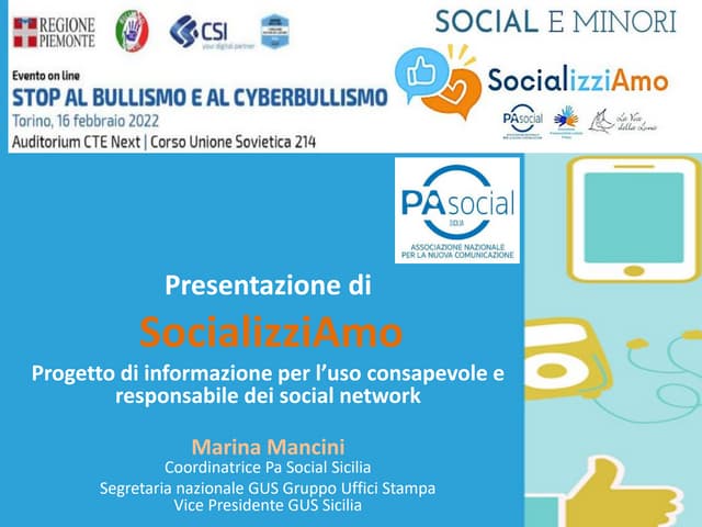 "SocializziAmo" per un uso sicuro e consapevole dei social da parte dei minori