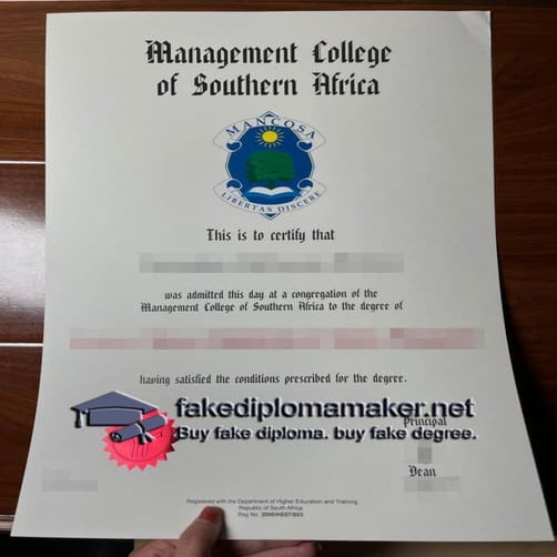 MANCOSA diploma PDF