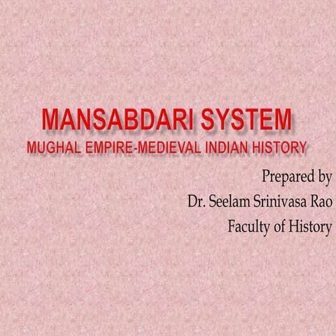Mughals and Mandabdari System