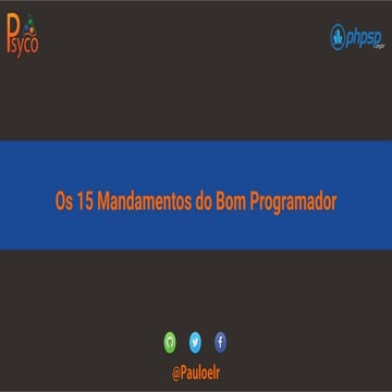 Mandamentos do Bom Programador 3.0