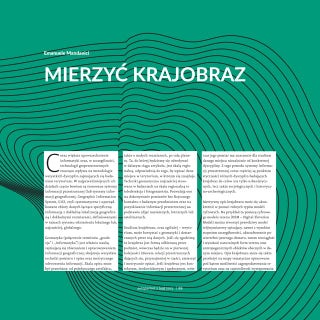 Emanuele Mandancini, Mierzyć krajobraz