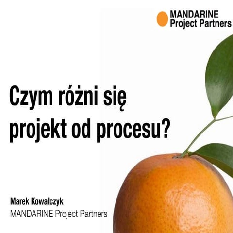Czym się róźni projekt od procesu?