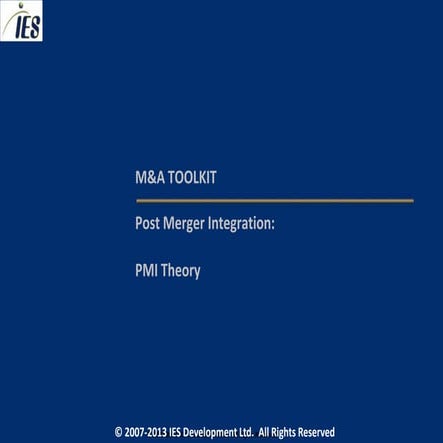 Mand a toolkit   pmi theory