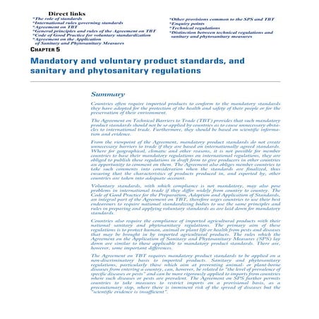 Mandatory and voluntary product standard