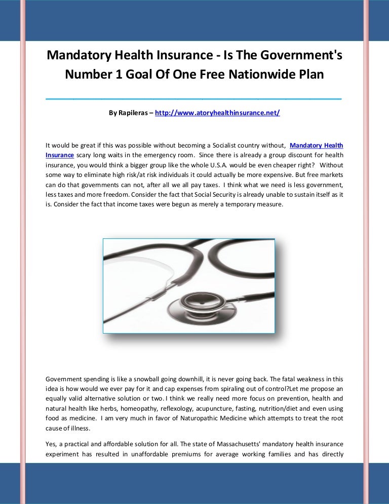 Mandatory health insurance