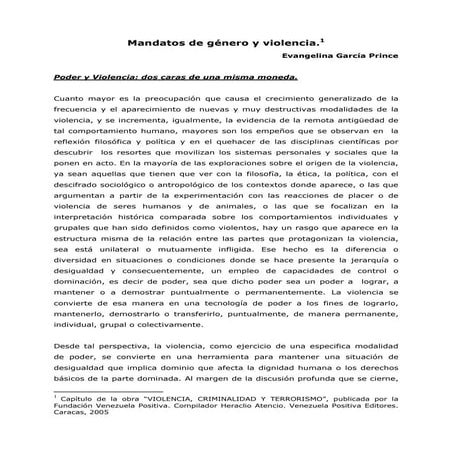 Mandatos de género y violencia