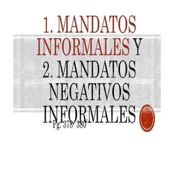 Mandatos informales NAU SPA 102 