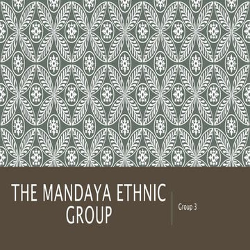 Mandaya Ethnic Tribe