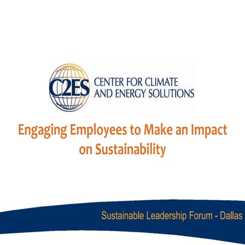 Katie Mandes of C2ES and Make an Impact: Sustainable Leadership Forum - Dalla...