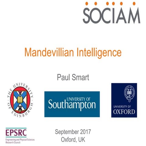 Mandevillian Intelligence, Paul Smart