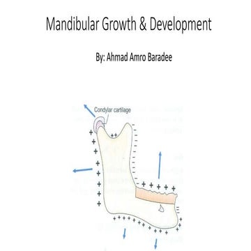 Mandibular growth & development نمو وتطور الفك السفلي