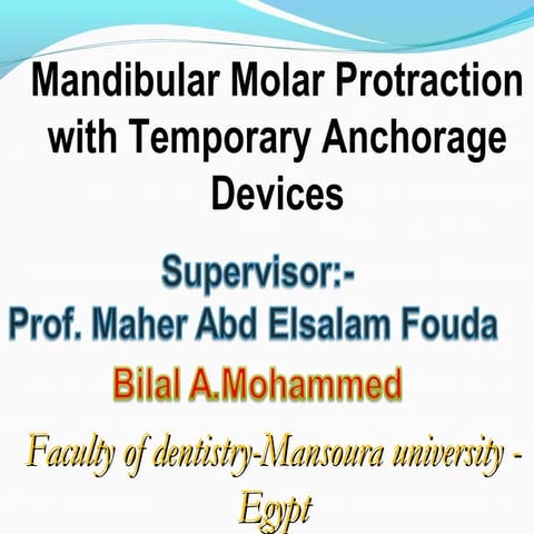 Mandibular molar protraction 
