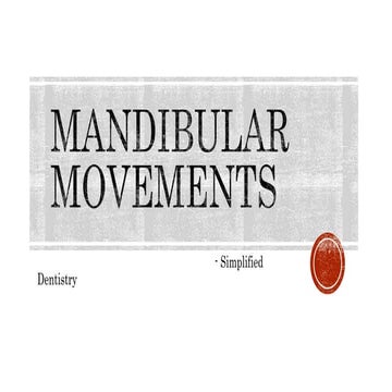 Mandibular movements