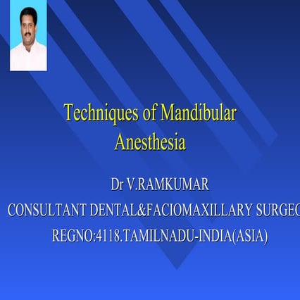 MANDIBULAR NERVE BLOCK in pediatric | PPTX