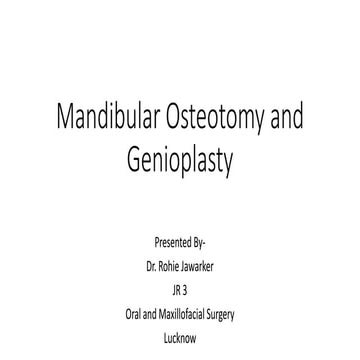 Mandibular osteotomy and genioplasty