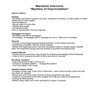 Mystery of Improvisation